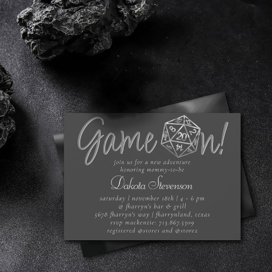 RPGゲームオン | ファンタジー卓上レトロゲーマーサイコロ 招待状