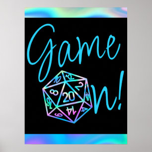 RPGゲームオン ホロファンタジーテーブルトップレトロゲーマー ポスター