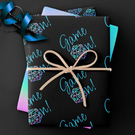 RPGゲームオン | ホロファンタジーテーブルトップレトロゲーマー ラッピングペーパーシート