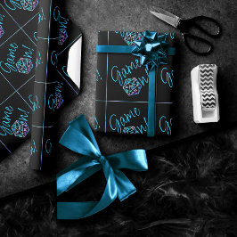 RPGゲームオン | ホロファンタジーテーブルトップレトロゲーマー ラッピングペーパー