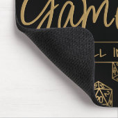 RPGゲームオン | 金ゴールドファンタジー卓上レトロゲーマー マウスパッド (コーナー)