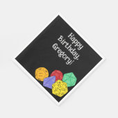 RPGゲームサイコロ、ボード、ファンタジーゲームをテーマにしたパーティー スタンダードランチョンナプキン (角)