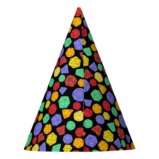 RPGゲームサイコロ、ボード、ファンタジーゲームをテーマにしたパーティー パーティーハット (裏面)
