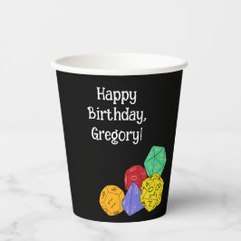 RPGゲームサイコロ、ボード、ファンタジーゲームをテーマにしたパーティー 紙コップ