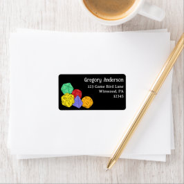 RPGゲームサイコロ、ボード、ファンタジーゲームアドレス ラベル