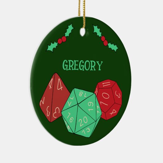RPGゲームサイコロ、ボード、ファンタジーゲームパーソナライズされた セラミックオーナメント (右)