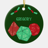 RPGゲームサイコロ、ボード、ファンタジーゲームパーソナライズされた セラミックオーナメント (正面)
