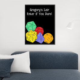 RPGゲームサイコロ、ボード、ファンタジーゲームパーソナライズされた ポスター