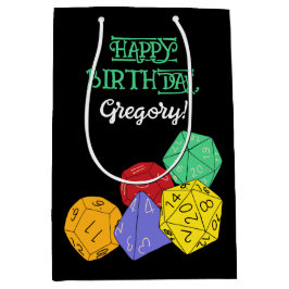 RPGゲームサイコロ、ボード、ファンタジーゲームパーソナライズされた ミディアムペーパーバッグ