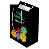 RPGゲームサイコロ、ボード、ファンタジーゲームパーソナライズされた ミディアムペーパーバッグ (裏面アングル)