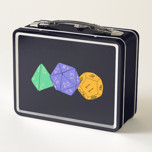 RPGゲームサイコロ、ボード、ファンタジーゲームパーソナライズされた メタルランチボックス (裏面)