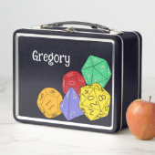 RPGゲームサイコロ、ボード、ファンタジーゲームパーソナライズされた メタルランチボックス (インサイチュ)