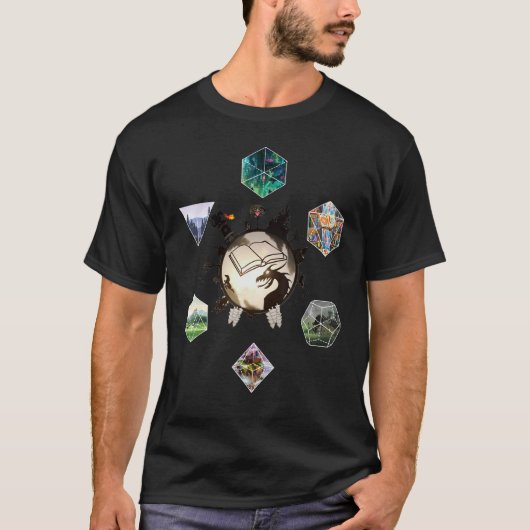 Rpgサイコロの世界 Tシャツ (正面)