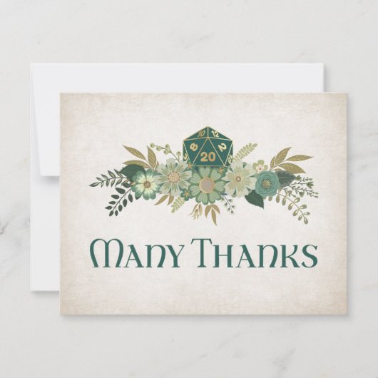 RPGサイコロゲーマー結婚ズ サンキューカード (正面)