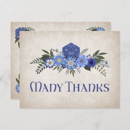 RPGサイコロゲーマー結婚ズ サンキューカード (正面/裏面)