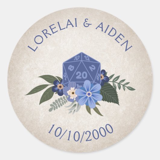 RPGサイコロゲーマー結婚ズ ラウンドシール (正面)