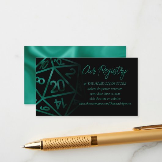 RPGサイコロ | エメラルドファンタジーテーブルトップゲーマーレジストリ エンクロージャーカード (正面/裏面インサイチュ)