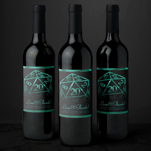 RPGサイコロ | エメラルドファンタジー卓上ゲーマーカスタム ワインラベル