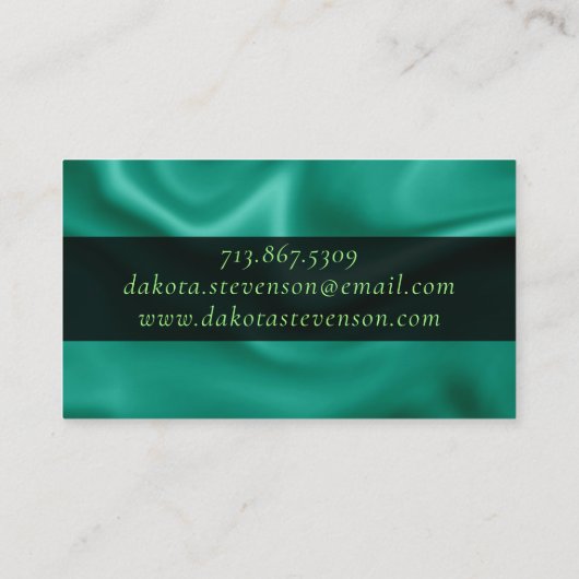 RPGサイコロ | エメラルドファンタジー卓上ゲーマーブランディング 名刺 (裏面)