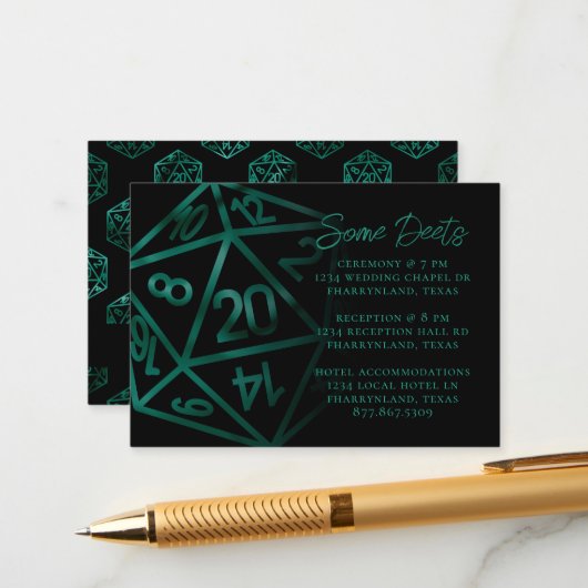 RPGサイコロ | エメラルドファンタジー卓上ゲーマー詳細 エンクロージャーカード (正面/裏面インサイチュ)