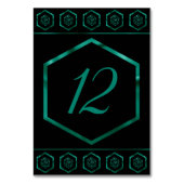 RPGサイコロ | エメラルドファンタジー卓上レトロゲーマー テーブルナンバー (正面)