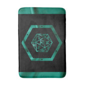 RPGサイコロ | エメラルドファンタジー卓上レトロゲーマー バスマット (正面縦)