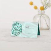 RPGサイコロ | エメラルドファンタジー卓上レトロゲーマー プレイスカード (正面)