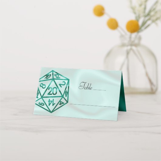 RPGサイコロ | エメラルドファンタジー卓上レトロゲーマー プレイスカード (正面)