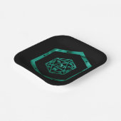 RPGサイコロ | エメラルドファンタジー卓上レトロゲーマー ペーパープレート (傾斜あり)