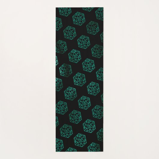 RPGサイコロ | エメラルドファンタジー卓上レトロゲーマー ヨガマット (裏面)