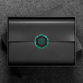 RPGサイコロ | エメラルドファンタジー卓上レトロゲーマー ラウンドシール