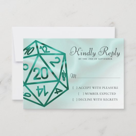 RPGサイコロ | エメラルドファンタジー卓上レトロゲーマー 出欠カード (正面)