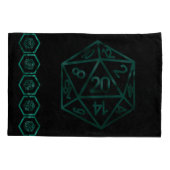 RPGサイコロ | エメラルドファンタジー卓上レトロゲーマー 枕カバー (裏面-左)