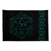 RPGサイコロ | エメラルドファンタジー卓上レトロゲーマー 枕カバー (裏面-右)