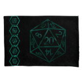 RPGサイコロ | エメラルドファンタジー卓上レトロゲーマー 枕カバー (正面左)