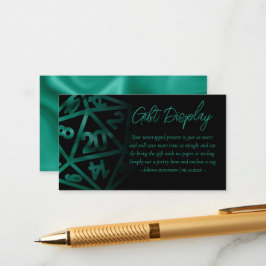 RPGサイコロ | エメラルド卓上ゲーマーのギフトが展示 エンクロージャーカード