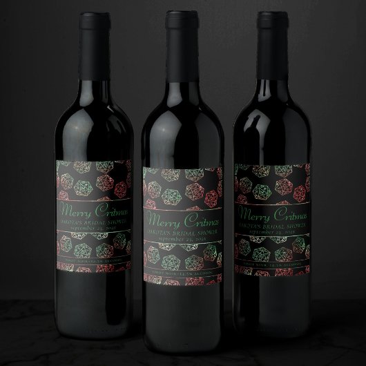 RPGサイコロ | クリスマスファンタジーテーブルトップゲーマーカスタムー ワインラベル