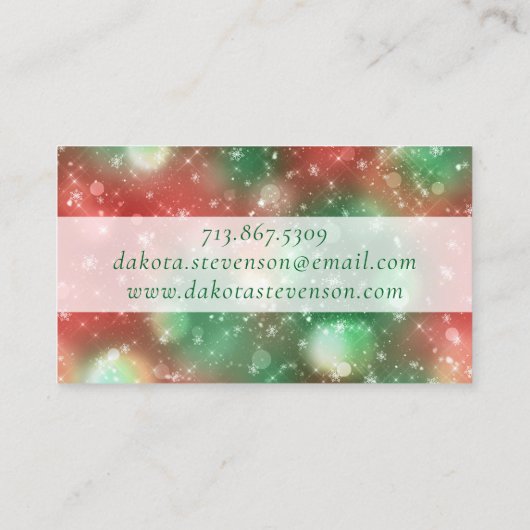 RPGサイコロ | クリスマスファンタジーテーブルトップゲーマーブランディング 名刺 (裏面)