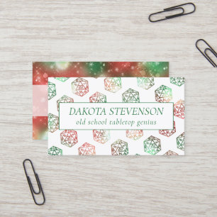 RPGサイコロ クリスマスファンタジーテーブルトップゲーマーブランディング 名刺