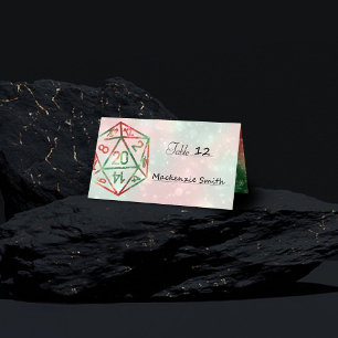 RPGサイコロ   クリスマスファンタジーレトロテーブルトップPnPゲーマー プレイスカード