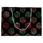 RPGサイコロ | クリスマスファンタジーレトロテーブルトップPnPゲーマー ラージペーパーバッグ (裏面)