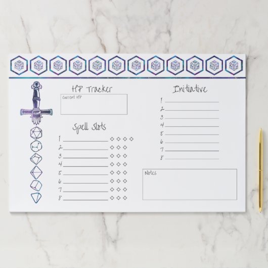 RPGサイコロ | ネブラファンタジーテーブルトップゲーマーセッション ペーパーパッド (インサイチュ)