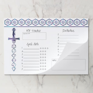 RPGサイコロ   ネブラファンタジーテーブルトップゲーマーセッション ペーパーパッド