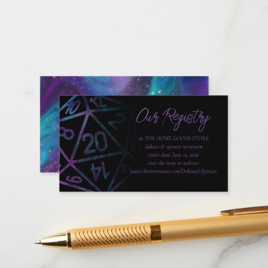 RPGサイコロ | ネブラファンタジーテーブルトップゲーマーレジストリ エンクロージャーカード (正面/裏面インサイチュ)