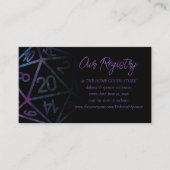 RPGサイコロ | ネブラファンタジーテーブルトップゲーマーレジストリ エンクロージャーカード (正面)