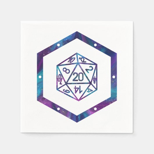 RPGサイコロ | ネブラファンタジーレトロテーブルトップPnPゲーマー スタンダードカクテルナプキン (正面)