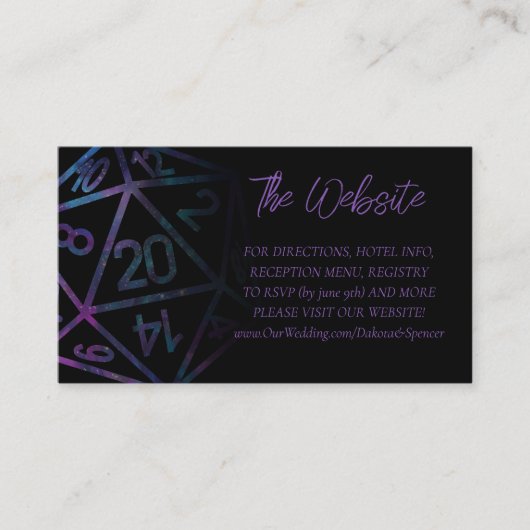 RPGサイコロ | ネブラファンタジー卓上ゲーマーウェブサイト エンクロージャーカード (正面)