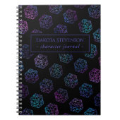 RPGサイコロ | ネブラファンタジー卓上ゲーマーキャラクター ノートブック (正面)