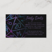 RPGサイコロ | ネブラファンタジー卓上ゲーマー披露宴 エンクロージャーカード (正面)