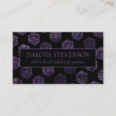 RPGサイコロ | パープルファンタジーテーブルトップゲーマーブランディング 名刺 (正面)